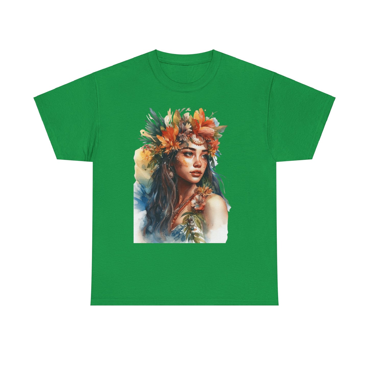 Indigenous Girl of the Flowers Heavy Cotton Tee