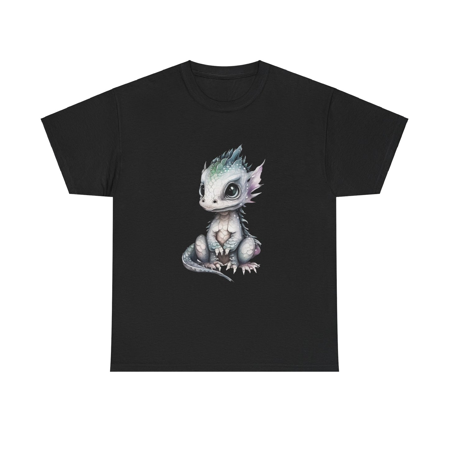 Silver-Green Baby Dragon Heavy Cotton Tee