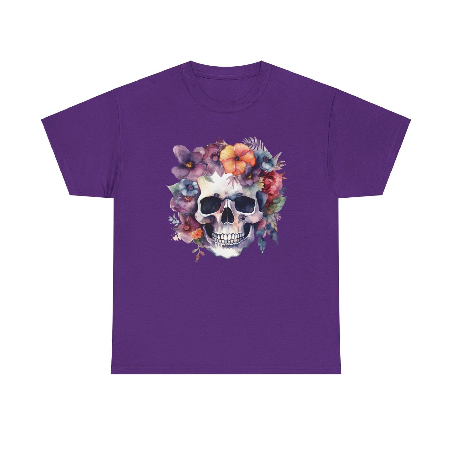 Skull of Flowers Heavy Cotton Tee