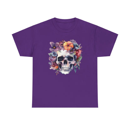 Skull of Flowers Heavy Cotton Tee