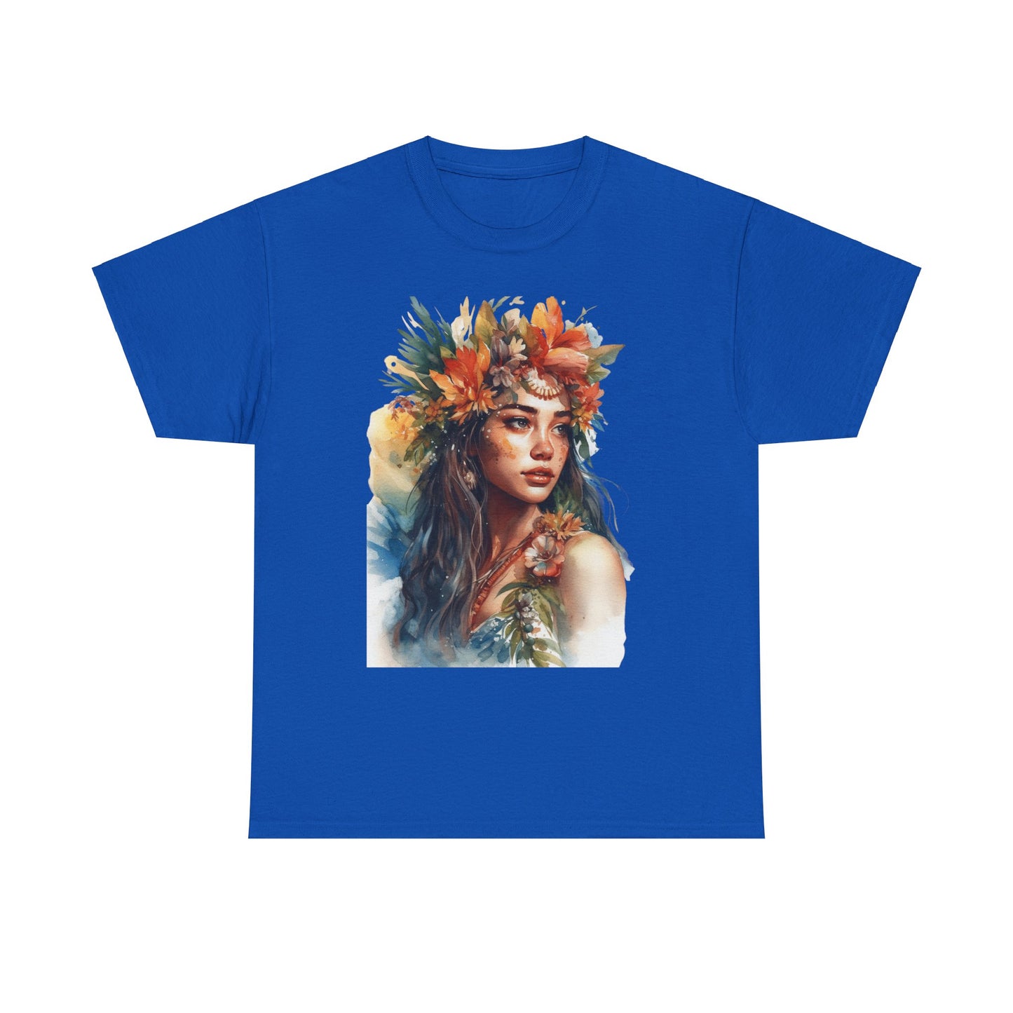 Indigenous Girl of the Flowers Heavy Cotton Tee