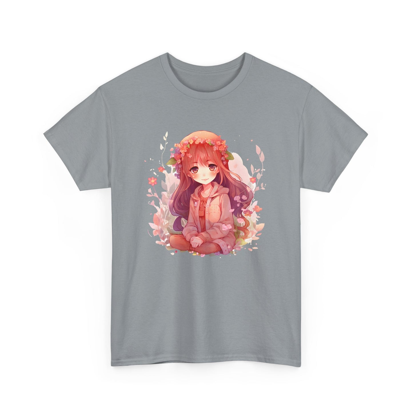 Sitting Autumn Girl Heavy Cotton Tee