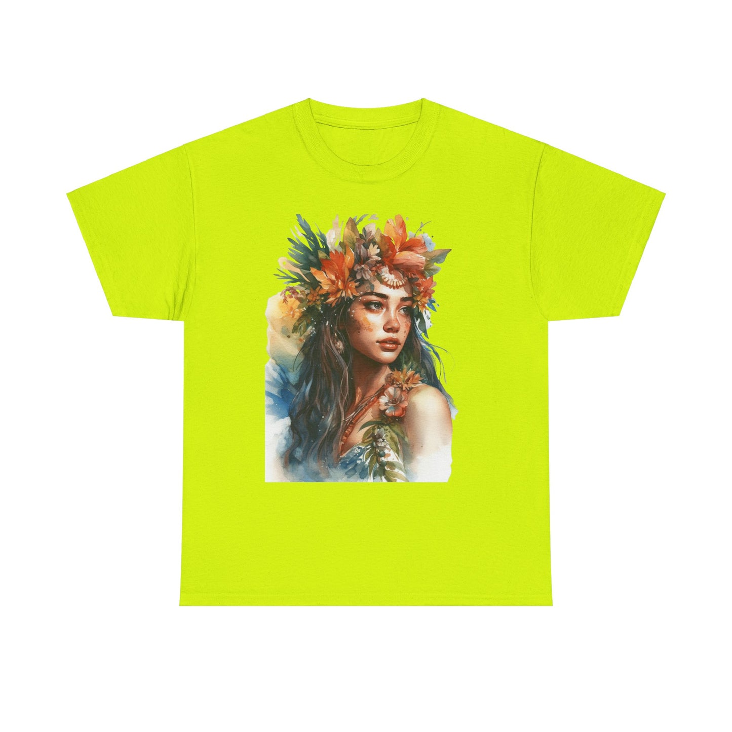 Indigenous Girl of the Flowers Heavy Cotton Tee