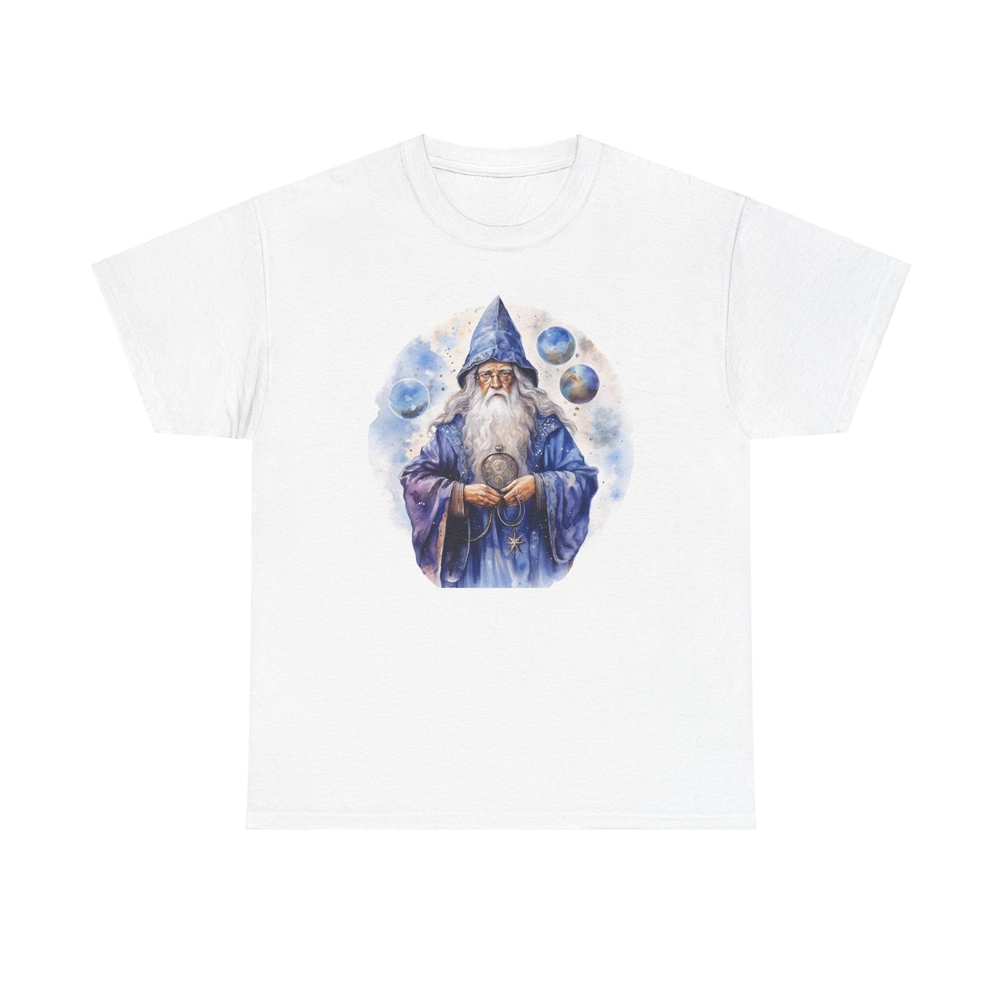 Blue Astrology Wizard Heavy Cotton Tee