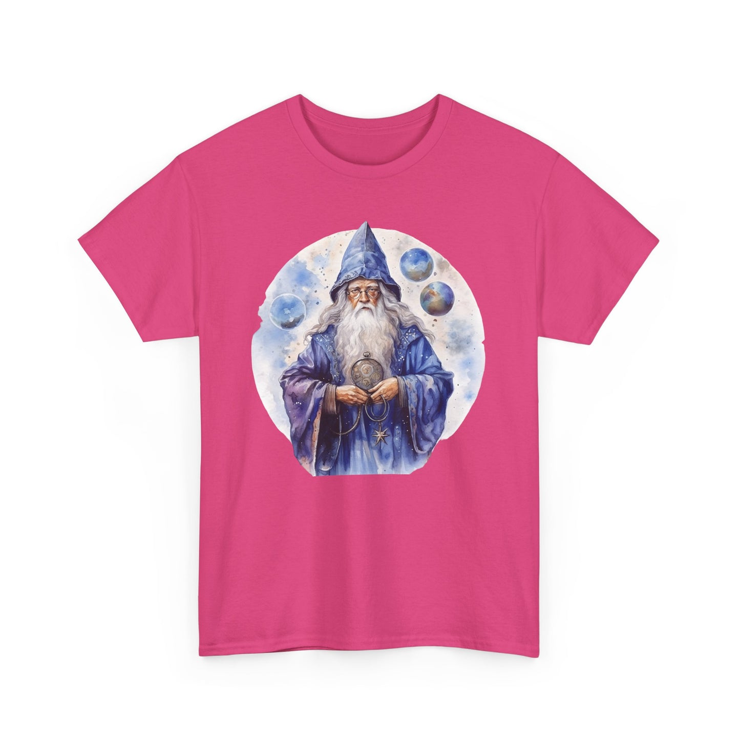 Blue Astrology Wizard Heavy Cotton Tee