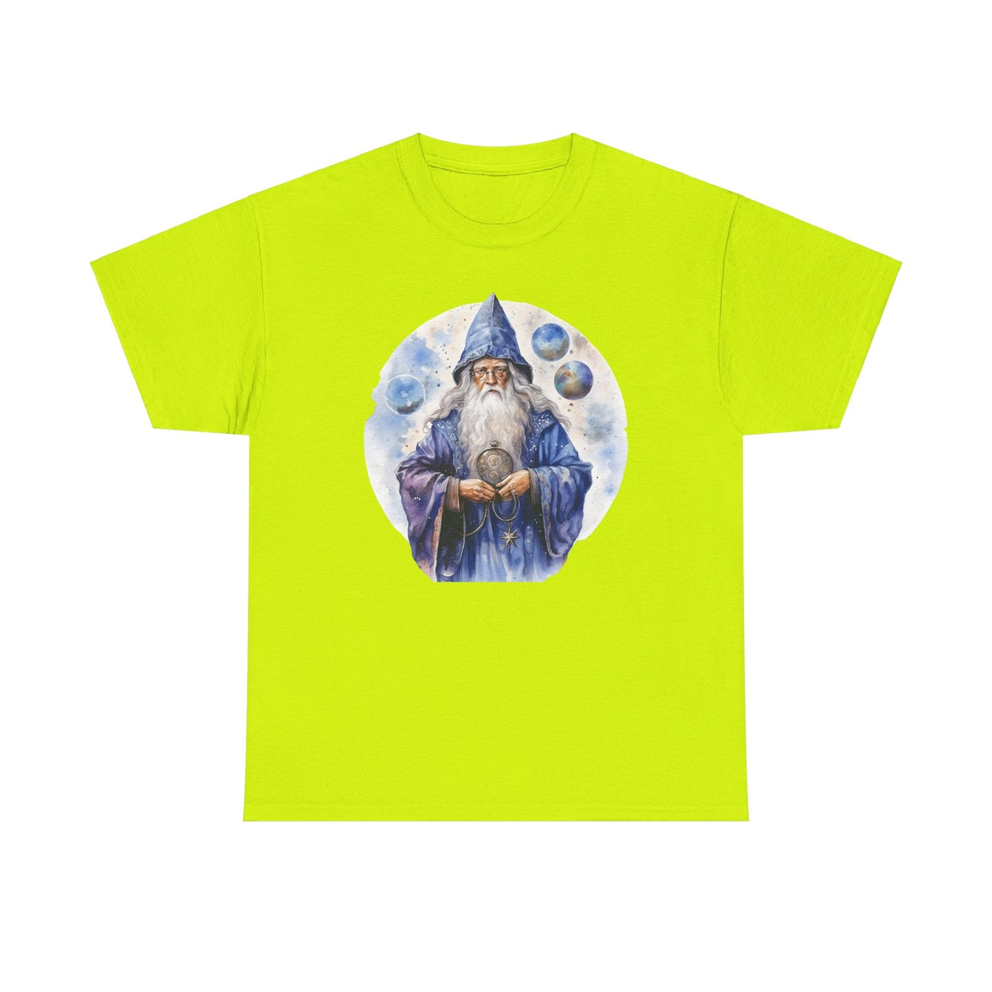 Blue Astrology Wizard Heavy Cotton Tee