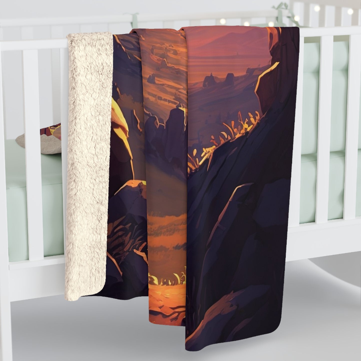 Beautiful Cloudy Early Morning Wilderness Landscape Fleece Blanket