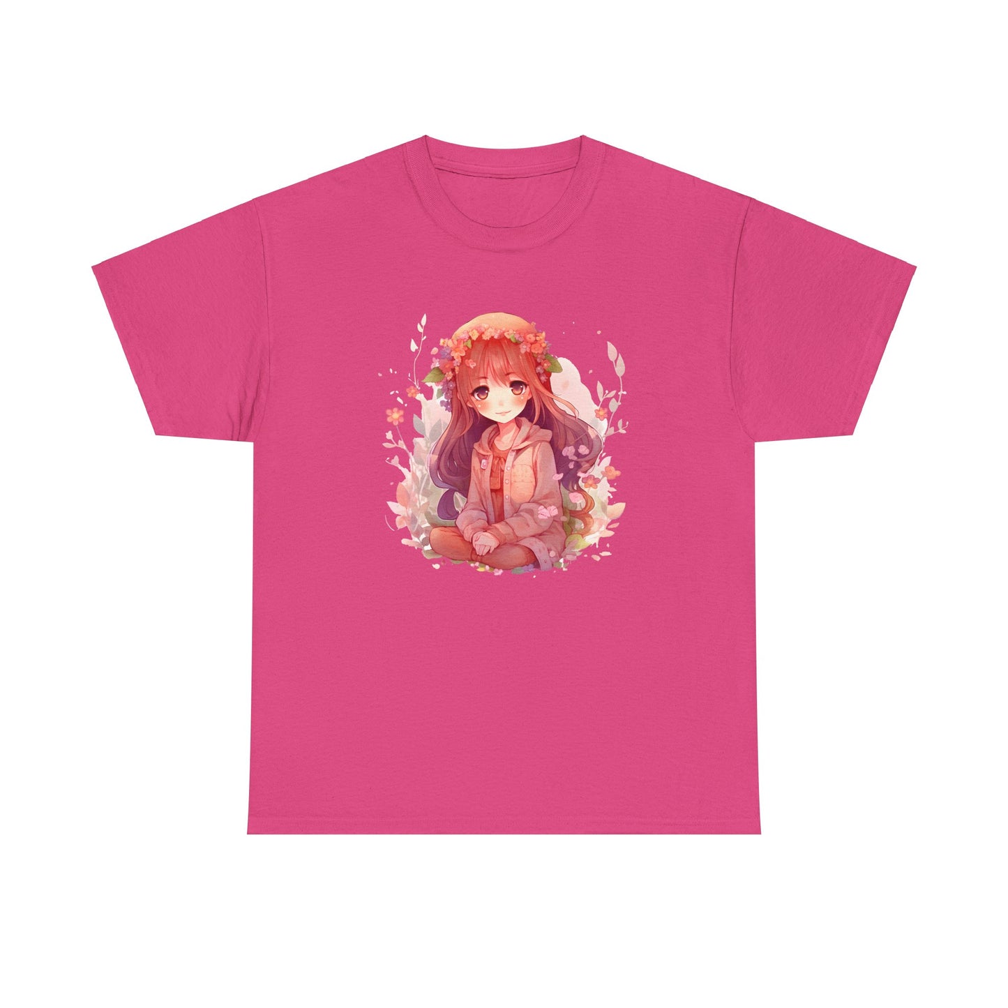 Sitting Autumn Girl Heavy Cotton Tee