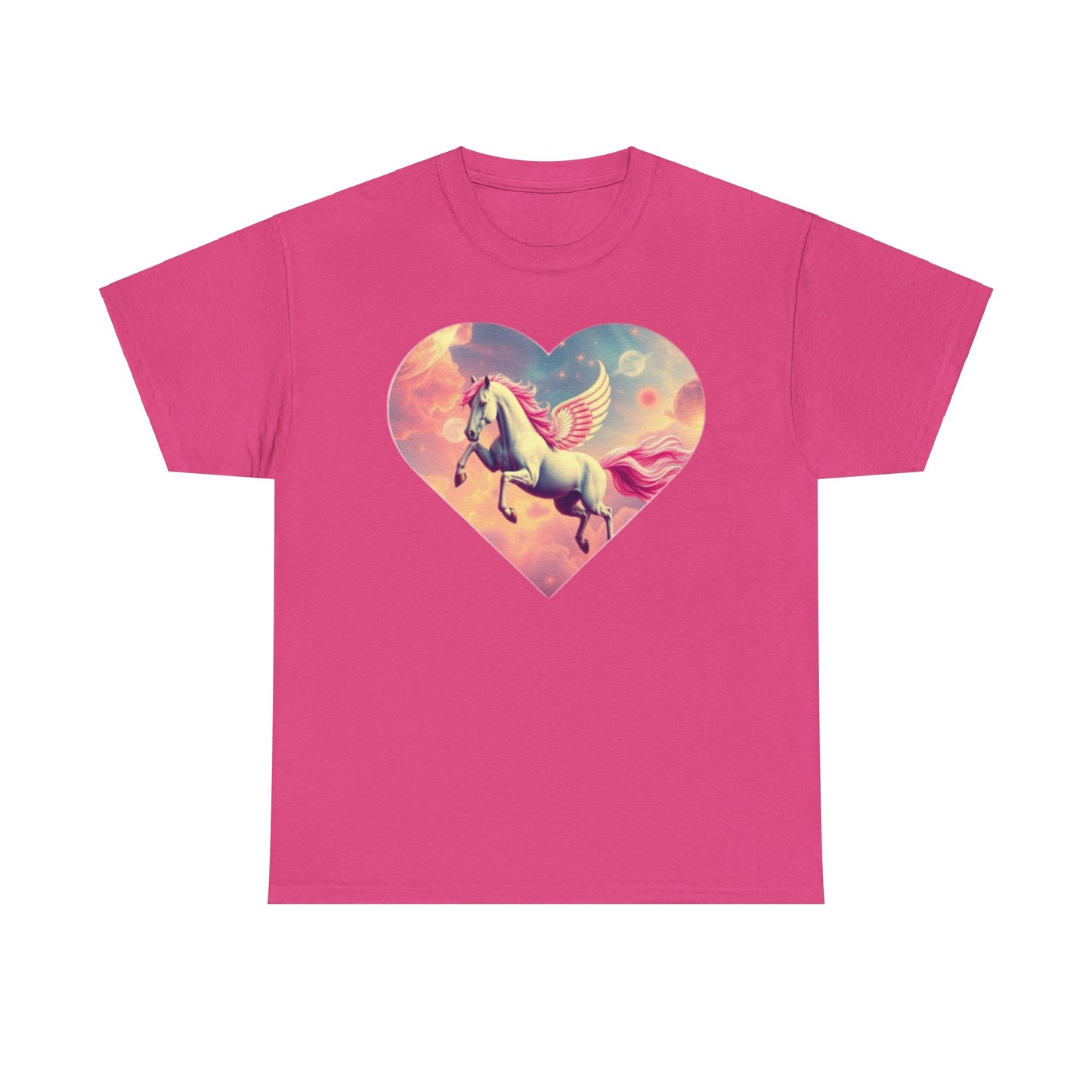 "Crimson Horse on Alien Planet" Heavy Cotton Tee