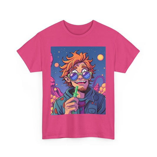 "Trippy Vaping Ginger Guy" Heavy Cotton Tee