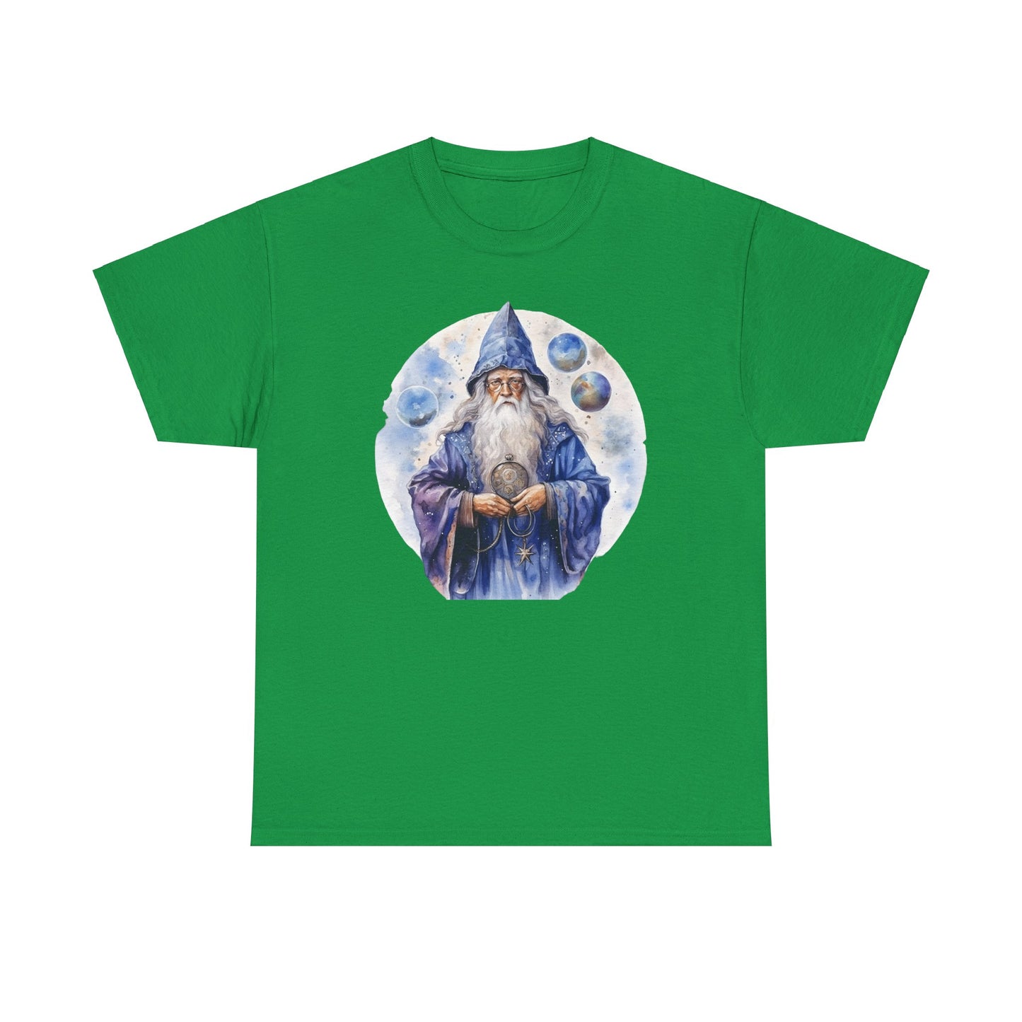 Blue Astrology Wizard Heavy Cotton Tee