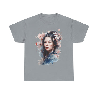 Chinese Woman of the Cherry Blossoms Heavy Cotton Tee