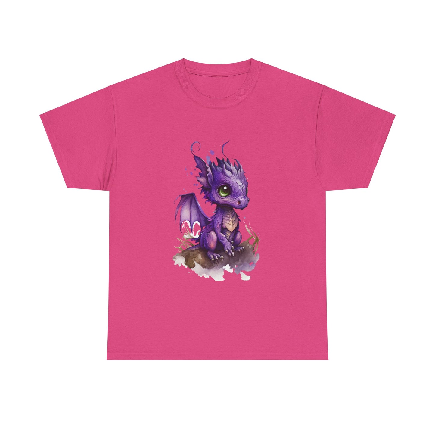 Purple Chibi Baby Dragon Heavy Cotton Tee