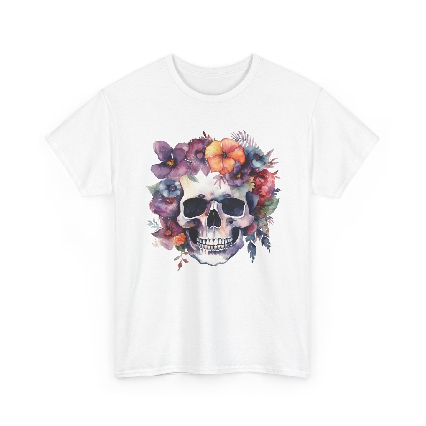 Skull of Flowers Heavy Cotton Tee