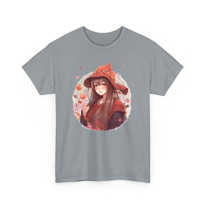 Enchanting Autumn Witch Heavy Cotton Tee