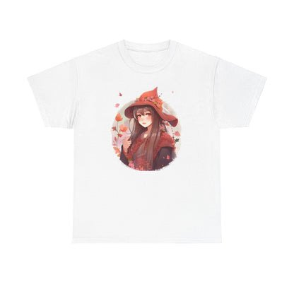 Enchanting Autumn Witch Heavy Cotton Tee