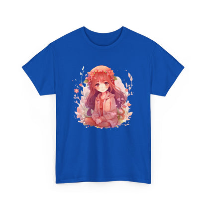 Sitting Autumn Girl Heavy Cotton Tee