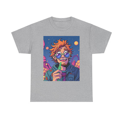 "Trippy Vaping Ginger Guy" Heavy Cotton Tee