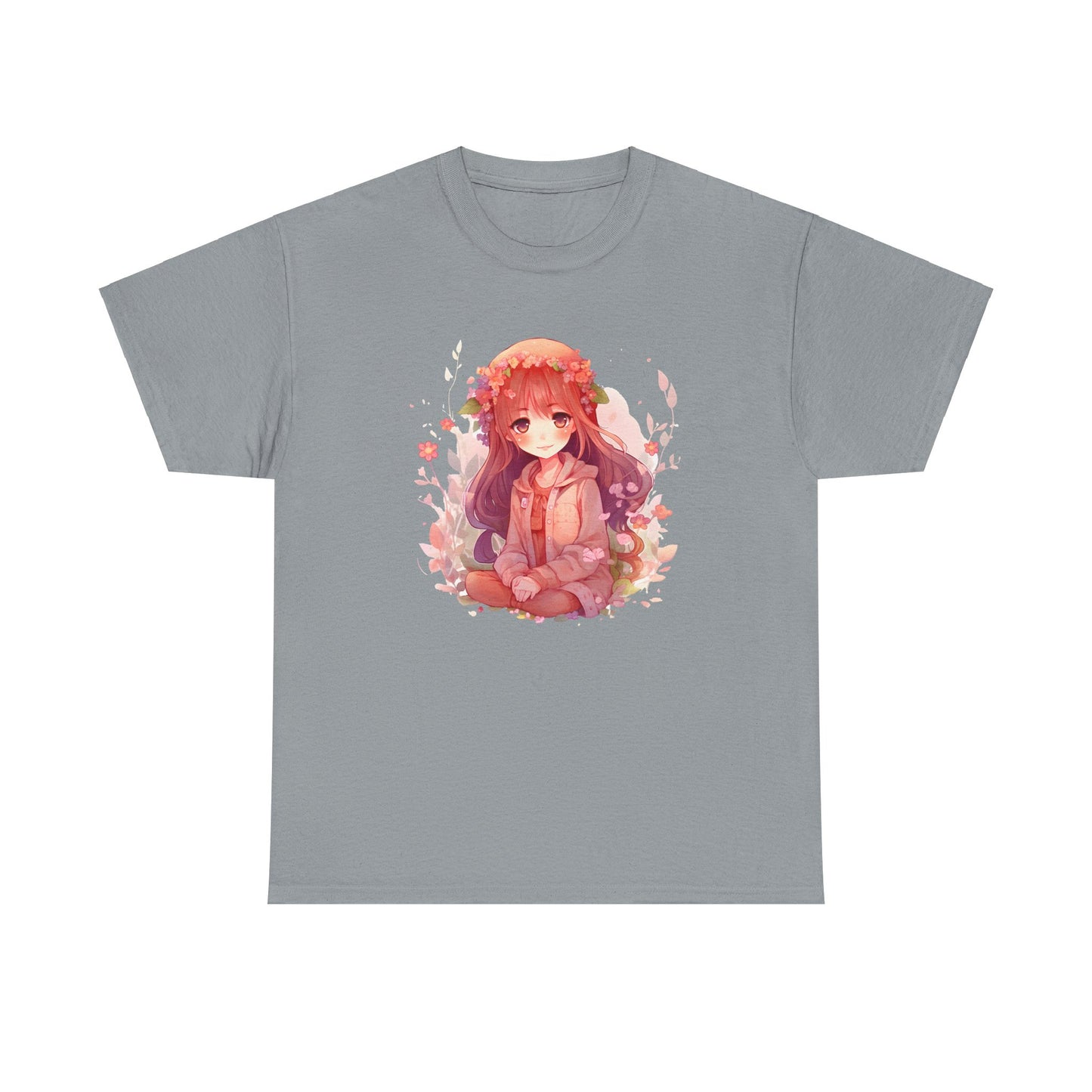 Sitting Autumn Girl Heavy Cotton Tee