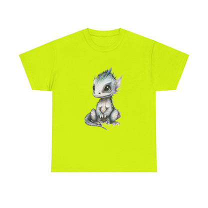 Silver-Green Baby Dragon Heavy Cotton Tee