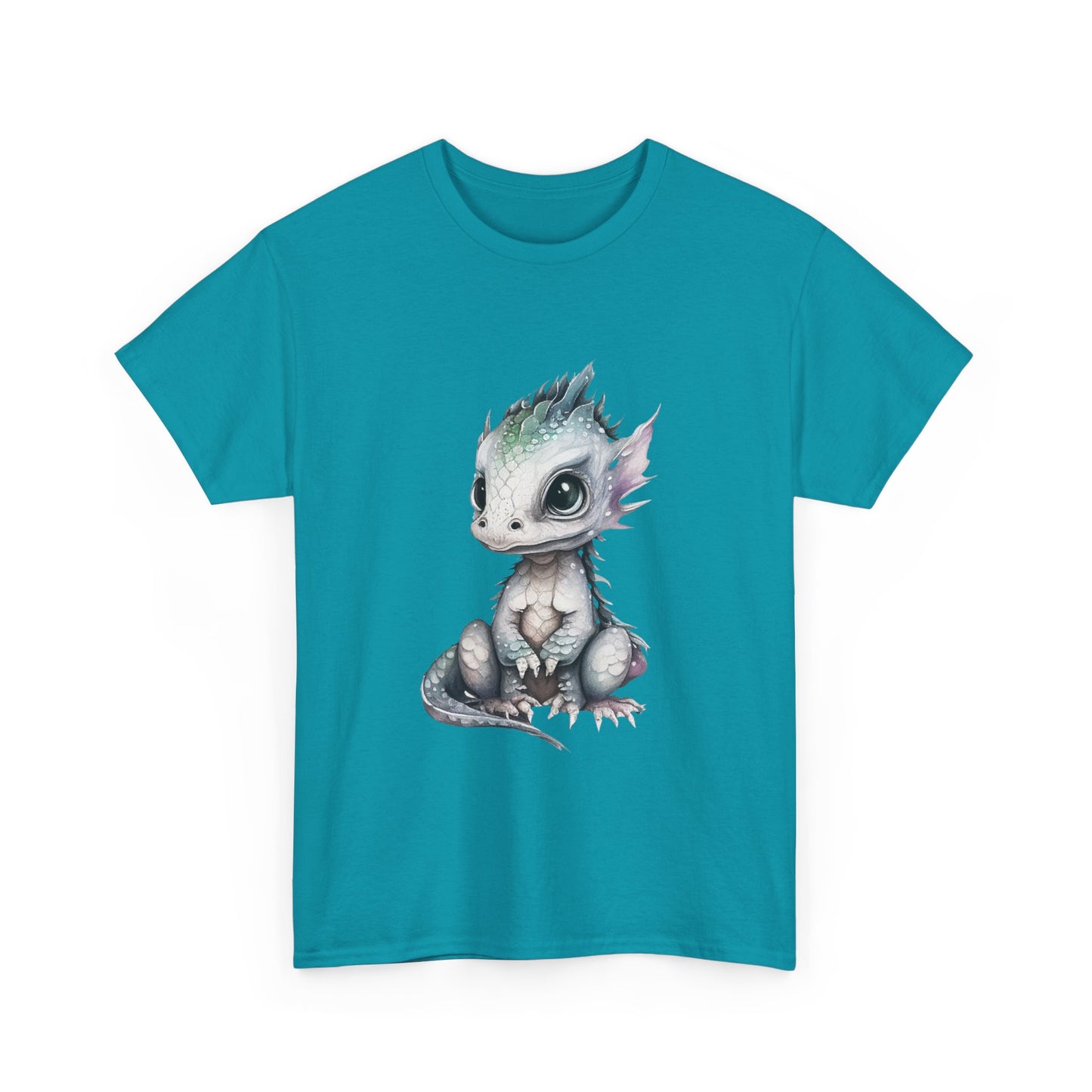 Silver-Green Baby Dragon Heavy Cotton Tee