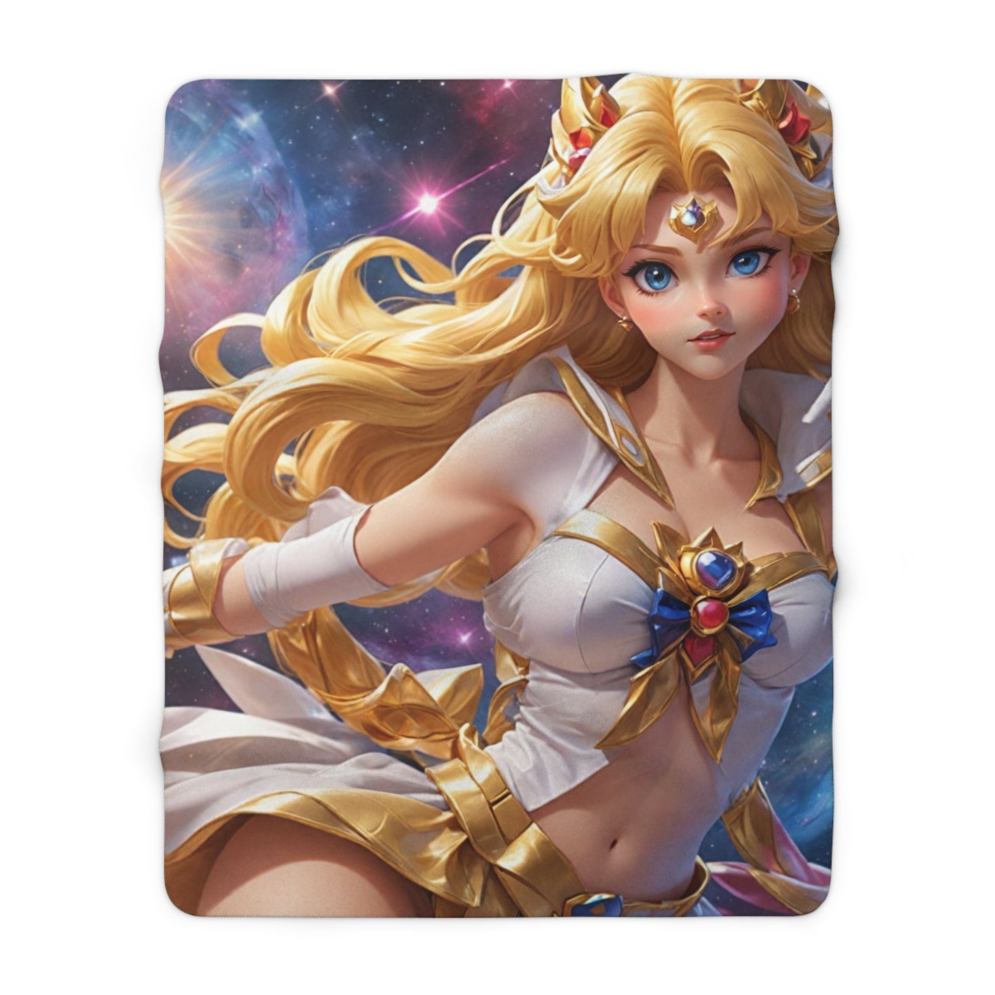 Anime Galactic Space Princess Sherpa Fleece Blanket