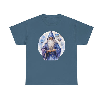 Blue Astrology Wizard Heavy Cotton Tee