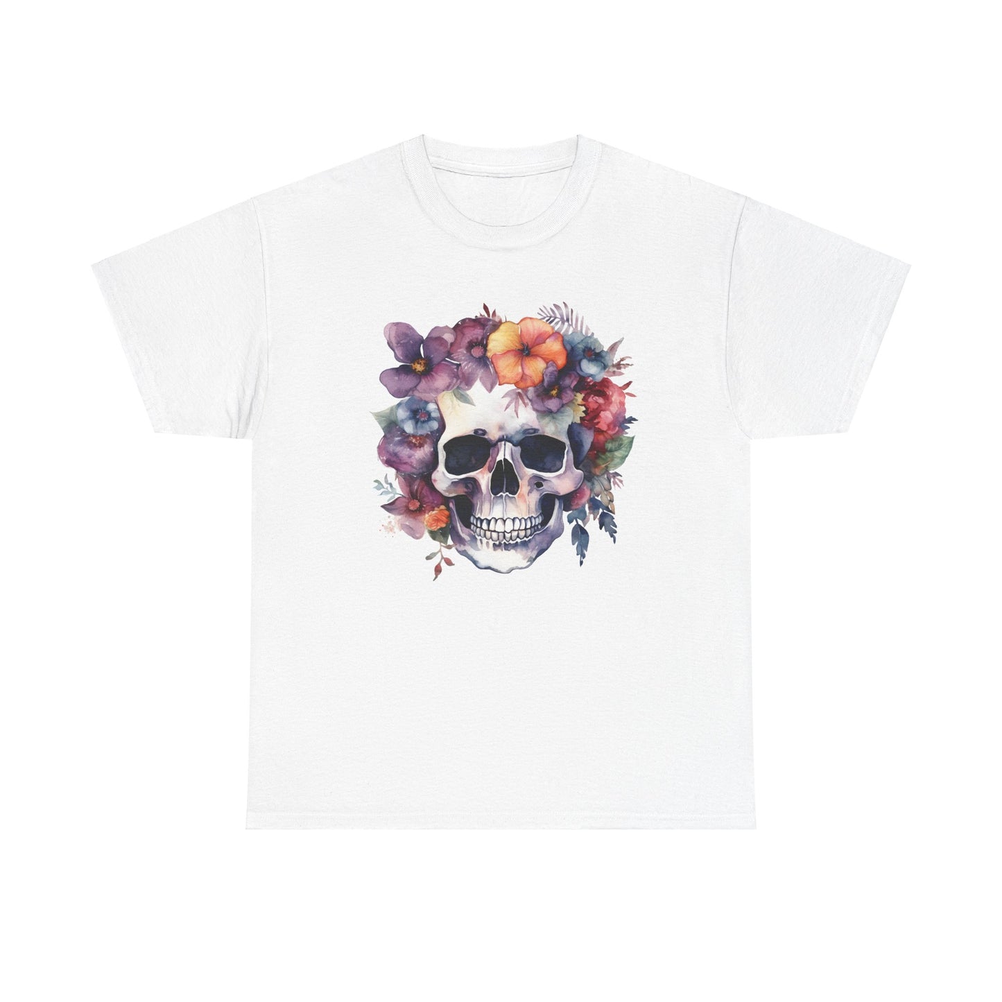 Skull of Flowers Heavy Cotton Tee